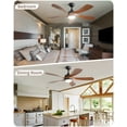 thumbnail image 4 of Sofucor 52-Inch Flush Mount Modern Ceiling Fan with 5 Blades, Remote Control, 3-Colour LED Light, Quiet Reversible DC Motor, 4 of 12