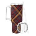 thumbnail image 2 of Logiee Buffalo Check Plaid Print 40OZ Ice Bully Cup with Handle and Straw, Double Wall Stainless Steel Tumbler,Travel Coffee Cup with Lid, Summer Insulation and Cooling Cup, 2 of 8