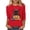 Red #E, variant on Jewelreauty Halloween T Shirts Women Teens Funny Ghost Pumpkin Printed Graphic Tee 3/4 Sleeve Crewneck Tops (XL, Red)