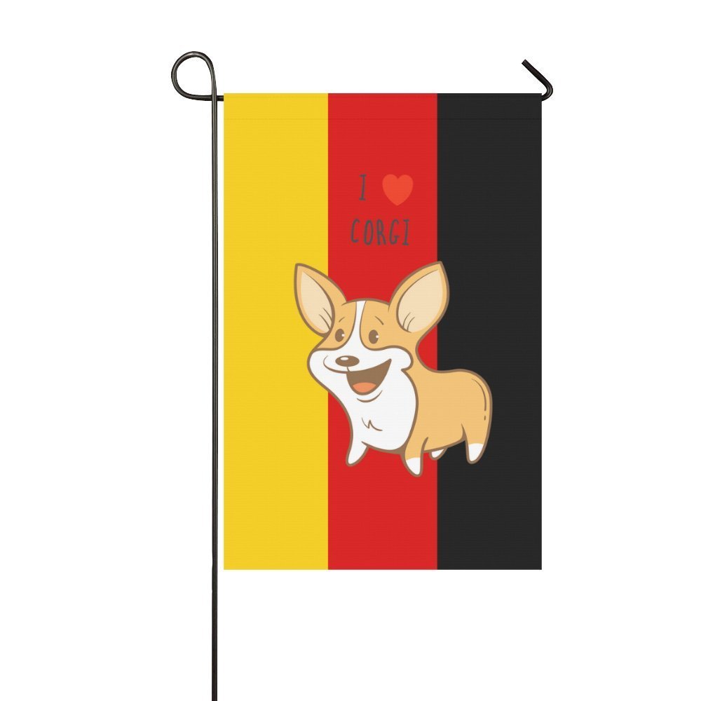 MYPOP Flag I Love Corgi I Love Germany German Flag Garden Flag 12x18 inches... by MYPOP