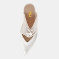 thumbnail image 3 of FSJ Women Graceful Pointed Closed Toe Stiletto Heels Slide Sandals Slip On Backless Mules Wedding Dressy Pump Shoes Size 7 White, 3 of 5