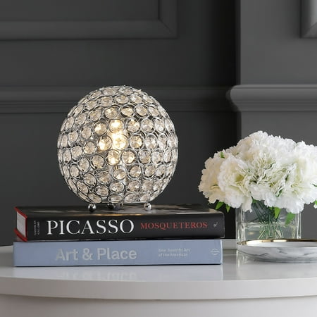 Gemma 8.25" Acrylic/Metal LED Table Lamp, Clearby JONATHAN Y