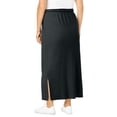 thumbnail image 2 of Woman Within Plus Size Petite Sport Knit Side-Slit Skirt, 2 of 6