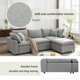 thumbnail image 6 of Harper & Bright Designs L-Shaped Convertible Sectional Sofa with Reversible Sleeper Chaise, Upholstered 3 Seater Corner Couch with Down Filled for Living Room Apartment Office, 104.3" Light Gray, 6 of 12