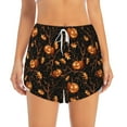 thumbnail image 2 of Balery Halloween With Pumpkins Pattern Women's Running Shorts with Liner 2 Pockets Elastic Workout Athletic Gym Yoga Shorts-Large, 2 of 7