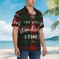 thumbnail image 5 of Daiia Wonderful Time Christmas Hawaiian Shirt for Men Gentle Cotton Regular Short Sleeve Casual-X-Large, 5 of 9