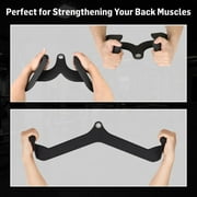 2 Pcs LAT Pulldown Attachments, LAT Bar Cable Machine Attachments, Pull Down Bars, Multi-Purpose V-bar, Back Tricep Bar Strength Training Handles for Home, Gym, Neutral Pull Down Accessories