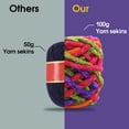 thumbnail image 4 of Wosthever Hilo de tejer de 100g, bufandas de hilo para tejer a mano, gorro, gorro, hilos de ganchillo tejidos a mano, accesorio de costura para Artesanía No.23, 4 of 5