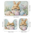 thumbnail image 3 of Cute Bunny with Colorful Easter Eggs-1 4 Piece Bathroom Shower Curtain Sets Bathroom Sets with Shower Curtain And Rugs 4 Piece Waterproof Shower Curtain for Bathroom Decor Set, 3 of 8