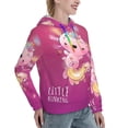 thumbnail image 6 of Lsque Cute Pink Axolotl A Pattern Casual Women's Hoodie,Hooded Sweatshirt with Kangaroo Pocket,Pullover Hoodie with Eye-catching Drawstrings-Medium, 6 of 7
