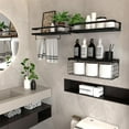 thumbnail image 6 of MMIZTFC Floating Shelves for Bathroom with Storage Basket,16x6 Inch Bathroom Wall Shelf Set of 3 ( Black), 6 of 6