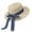 B-Beige, variant on Summer Sun Beach Hats for Women, Wide Brim Straw Hats with Ruffled Bowknot, Khaki, Foldable Woven Sun Hat UV Protection on Clearence
