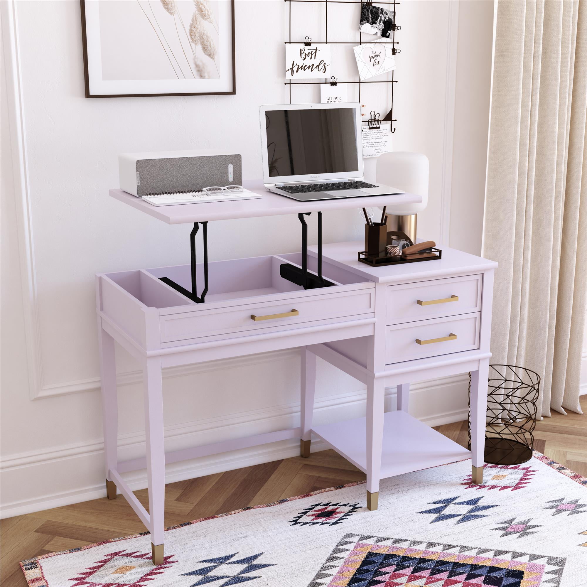 Westerleigh Lift-Top Computer Desk, Lavender
