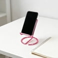 thumbnail image 2 of Metal Phone Stand, Desktop Cell Phone Holder, Stable Foldable Mobile Phone Cradle, Portable Tabletop Stand for Kitchen, Office, Video Calls, Streaming, Hands-Free Viewing, 2 of 4