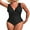 Black, variant on Sociala Sleeveless One Piece Swimwear for Womens Ruched V Neck Swimsuit