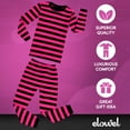 thumbnail image 5 of Elowel Pajama Set for Women and Men 2 Pack 100% Cotton Adult PJs Pink and Black Stripe Size S, 5 of 7