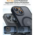 thumbnail image 4 of Magnetic Case iPhone16ProMax with Full Camera Protection [Compatible with Magsafe] [Translucent Matte] Protective Phone Case,Hot Pink,Black, 4 of 5
