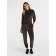 thumbnail image 2 of Avia Women's Ribbed Velour Jogger Pants, Sizes XS-XXXL, 2 of 4