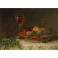 thumbnail image 2 of John Beigel 14x11 Black Ornate Wood Framed Double Matted Museum Art Print Titled: Still Life with a Basket of Fruit,&nbsp;A Glass of Sherry and a Bouquet of Flowers (1863), 2 of 5