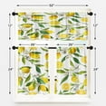 thumbnail image 4 of Lemon Fruits Kitchen Curtains Summer Window Curtains and Valances Set, Tropical Flower Leaves Short Tier Curtain for Kitchen, Fruit Background Small Kitchen Decor 52" x 24", 4 of 6