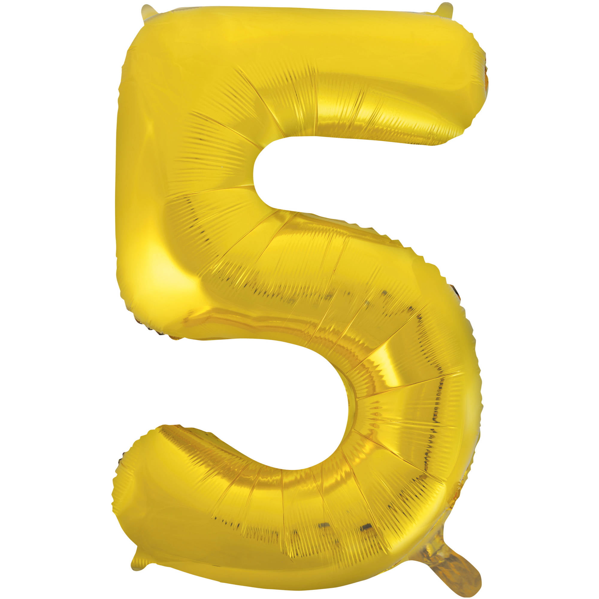 Foil Big Number Balloon 5 34 In Gold 1ct Walmartcom