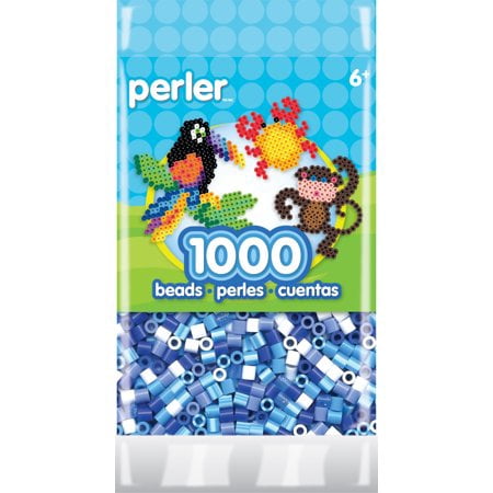Perler Striped Beads 1,000/Pkg - Jewel Tone Blue