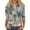 Light Blue, variant on 3/4 Length Sleeve Womens Tops Casual Crew Neck Tunic Tops Fashion Vintage Floral Print T Shirts Cute Fall 2025 Tops White S