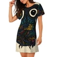 thumbnail image 2 of Lsque Owl with Mandala Pattern Nightgowns for Women Sleep Shirts Short Sleeve Nightshirt Pullover Nightdress Soft Sleepwear Relaxed Fit Nightdress, 2 of 6