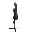 thumbnail image 7 of 10 ft Outdoor Patio Umbrella, Patio Solar Umbrella LED Lighted Sun Shade Table Market Umbrella, Waterproof 8 Ribs Umbrella with Crank and Cross Base for Garden Backyard Pool, Chocolate, 7 of 7
