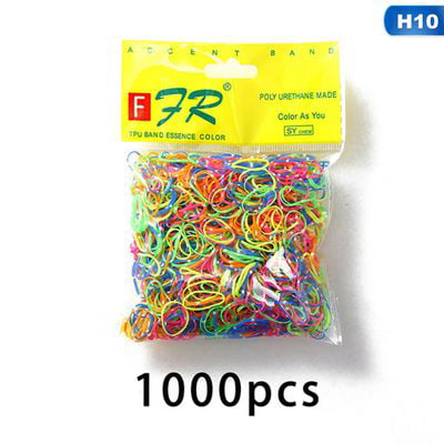 Akoada 1000 Rainbow Rubber Soft Elastic Bands Premium Small