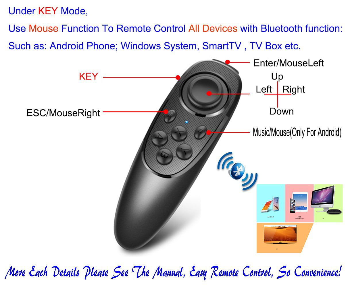 VR Remote Controller Bluetooth Control VR Video, Film, Game, Selfie, Flip E-book/PPT/Nook page, Mouse, in Virtual Reality 3D Glasses PC Tablet laptop Samsung Gear VR iPhone Smart - Walmart.com