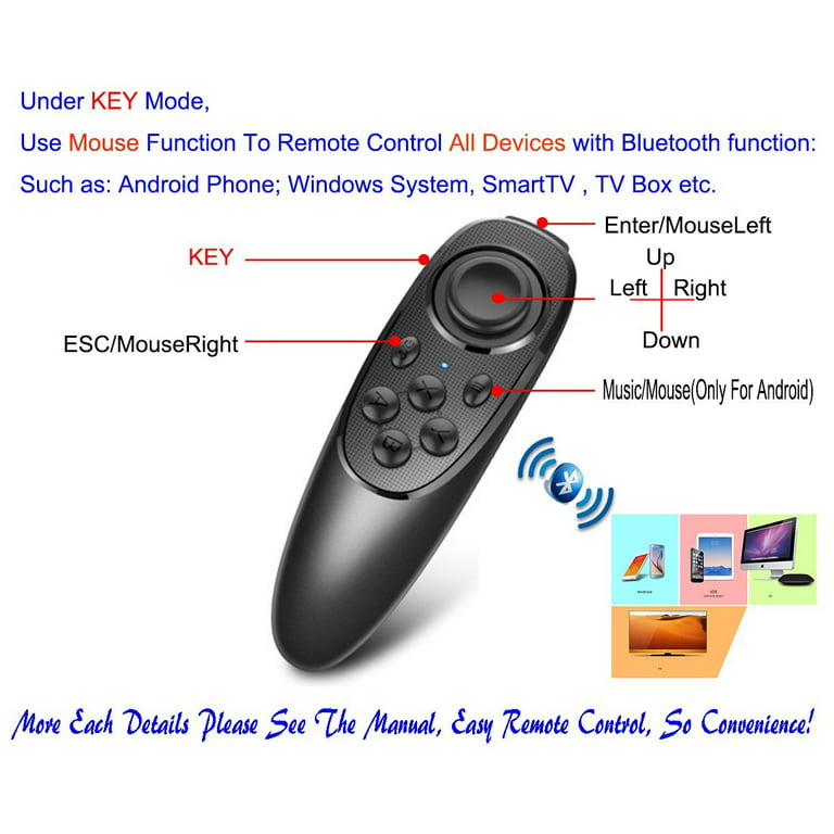 Skilt evigt velfærd VR Remote Controller Gamepad Bluetooth Control VR Video, Film, Game,  Selfie, Flip E-book/PPT/Nook page, Mouse, in Virtual Reality Headset 3D  Glasses PC Tablet laptop Samsung Gear VR iPhone Smart Phone - Walmart.com
