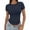 Navy, variant on Gsakboxl Womens Summer Tops Women Thin Soft Round Neck Cropped Short Sleeve Pullover Crop T Shirt Fashion Slim Fit Style Lightweight Summer Going Out Casual Top For Teen Ladies A L