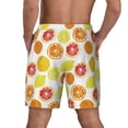 thumbnail image 4 of Haiem Lemon Orange Mens Swim Trunks with Compression Liner 2 in 1 Swimming Shorts Stretch Swimwear Quick Dry,Board Shorts-Medium, 4 of 9