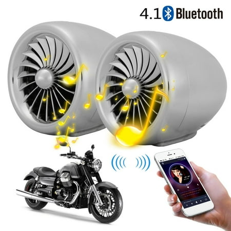 600W blueteeth Motorcycle Speaker Waterproof Amplifier Pair Music Audio Player