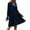 AA-Navy, variant on QATAINLAV Womens Elegant Velvet Long Puff Sleeve Dress Fall Casual V Neck A Line Flowy Mini Dresses Ruffle Tiered Hem Wedding Guest Dress, Navy, M