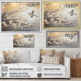 thumbnail image 4 of Designart "Tranquil Floral Tree with Grey and White Birds III" Animals Framed Wall Art Decor - Modern Farmhouse White Bird Entryway Framed Wall Art, 4 of 6