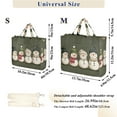 thumbnail image 2 of FORMRS Womens Corduroy Tote Bag Crossbody Shoulder Handbag with Pocket, Beige Snowmen, 2 of 7