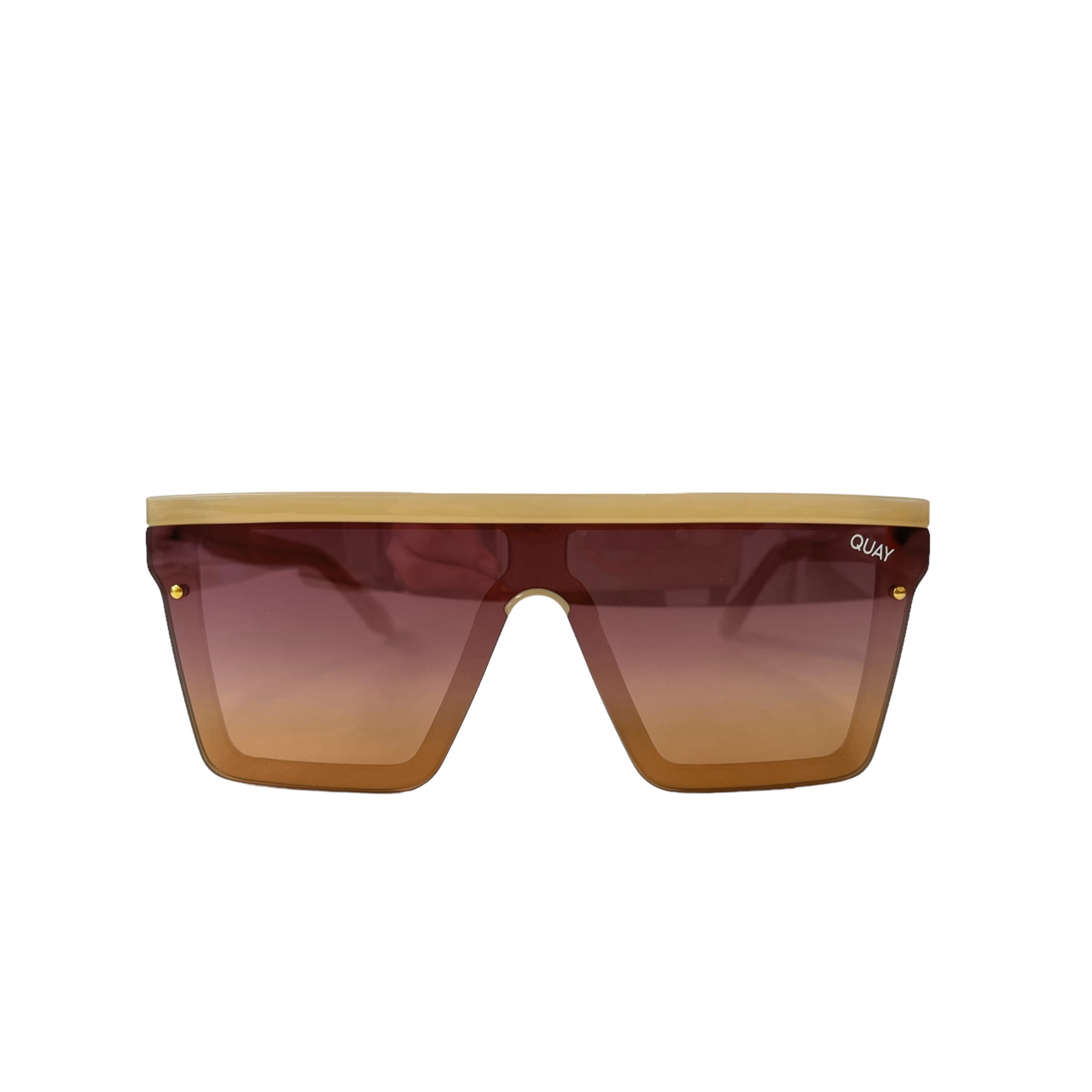 Quay Australia Hindsight Shield Sunglasses 51MM Ivory Purple