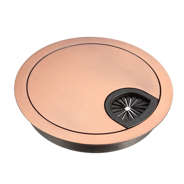 Uxcell 3-1/8" Cubierta de agujero para cables Grommet de escritorio para organizador de cables de aleación de zinc bronce rojo 1 pieza