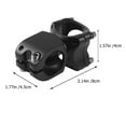 thumbnail image 4 of EeaseCA Mountain Bike Riser Stem Dead Fly Mountain Bike Aluminum Road Leading To The Riser (Black 31.8), 4 of 7