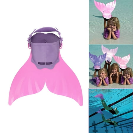 Monofin Adjustable Mermaid tails Swim Fins for Swimming with Flipper Diving Fins-Girls,Boys Teens