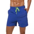 thumbnail image 1 of Floenr Mens Shorts,Men Solid Breathable Lace Waterproof Quarter Pants Beach Shorts Sports Casual Pants, 1 of 4
