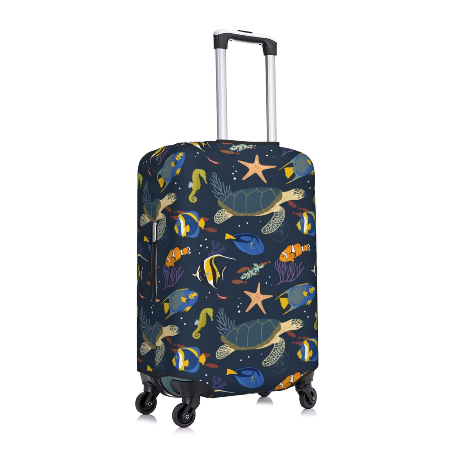 Vsdgher Undersea Animals Print Luggage Cover Washable Suitcase Cover Protector Anti-scratch Suitcase cover Fits 18-32 Inch Luggage