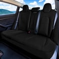 thumbnail image 2 of For 2017-2024 Tesla Model 3 FH Group Faux Leather Custom Fit Car Seat Covers  Black - Rear Set, 2 of 4