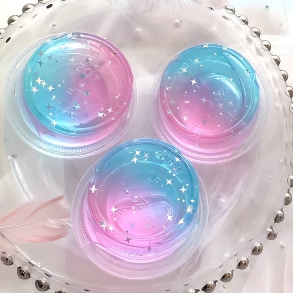 BESTSKY 2026 New 100G Crystal Clear Slime with Glitters,Soft Jelly Slime Non-Sticky Premade Clear Crystal Slime for Girls Boys,Diy Cotton Mud Bubble Slime Stretchy Putty Kids Birthday