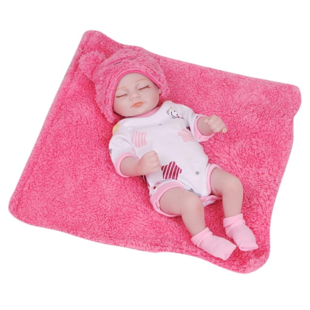 28cm 11inch Silicona Baby Doll Juguete para bebé recién Regalos de cumpleaños - Rosado Sunnimix Muñeca Reborn de silicona