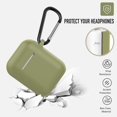 thumbnail image 2 of Coffea Protective Silicone Case with Keychain for AirPods 1 & 2 (Front LED Not Visible) (Army Green), 2 of 7