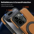 thumbnail image 6 of ELEHOLD Leather Case for iPhone 13 Pro Max,Strong Magnetic Compatible with Mag Safe 360 Rotation Ring Kickstand Function Anti-Scratches Protective Case for iPhone 13 Pro Max,Black, 6 of 9