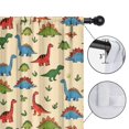 thumbnail image 4 of Blackout Kids Curtains,LightBeige Cartoon Dinosaurs Plants Pattern Childrens Insulated Curtains Set Of 2,Bedroom Essentials,Toddler Room Decor 42"x63", 4 of 5